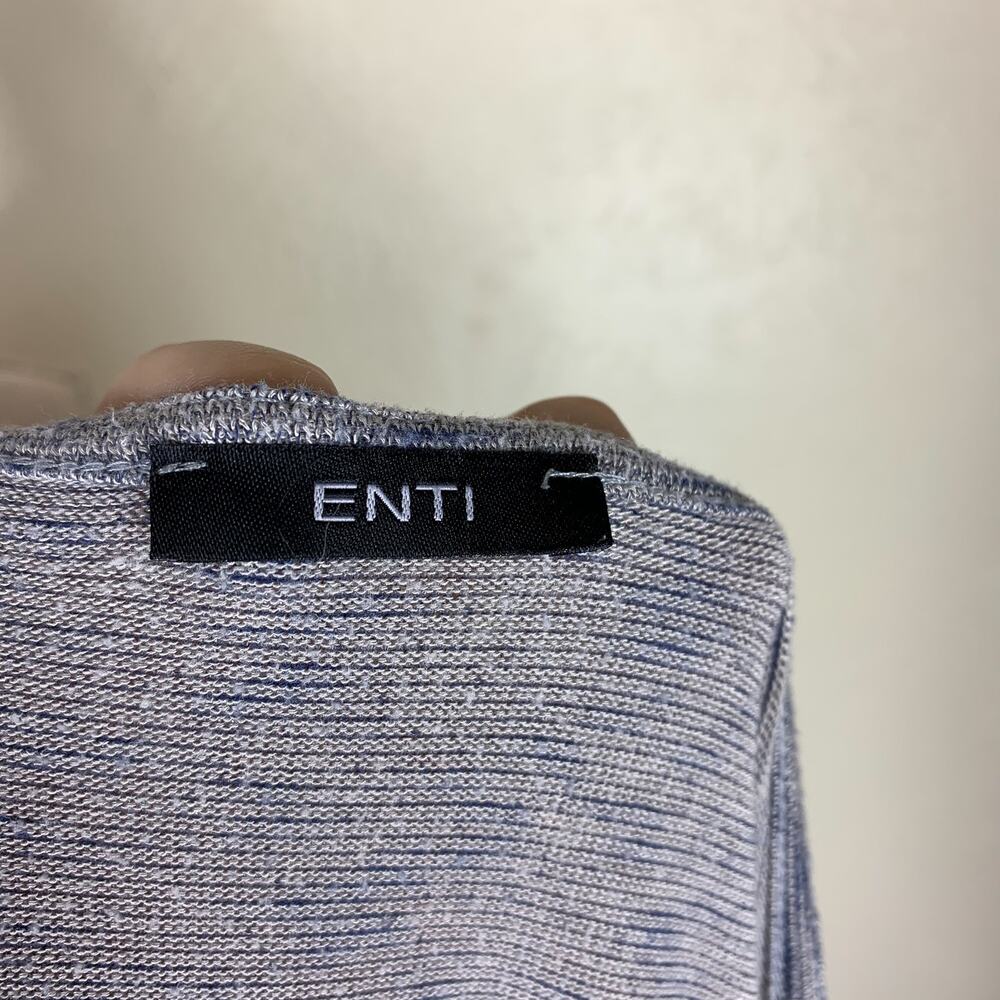 Enti Marled Blue Knit Top Size M Lightweight‎ Pullover Sweater - Picture 5 of 6